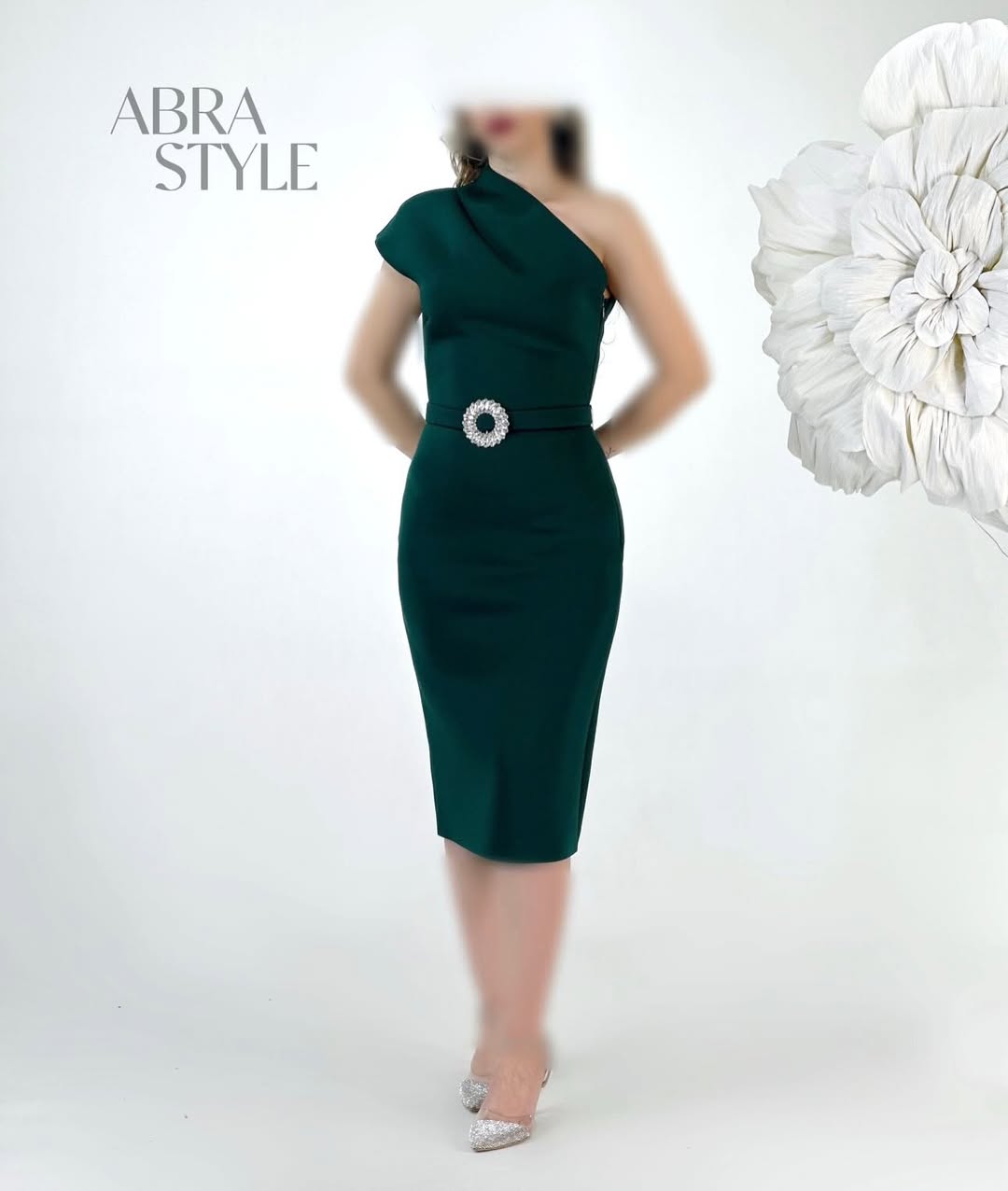 پیراهن میدی یقه رومی