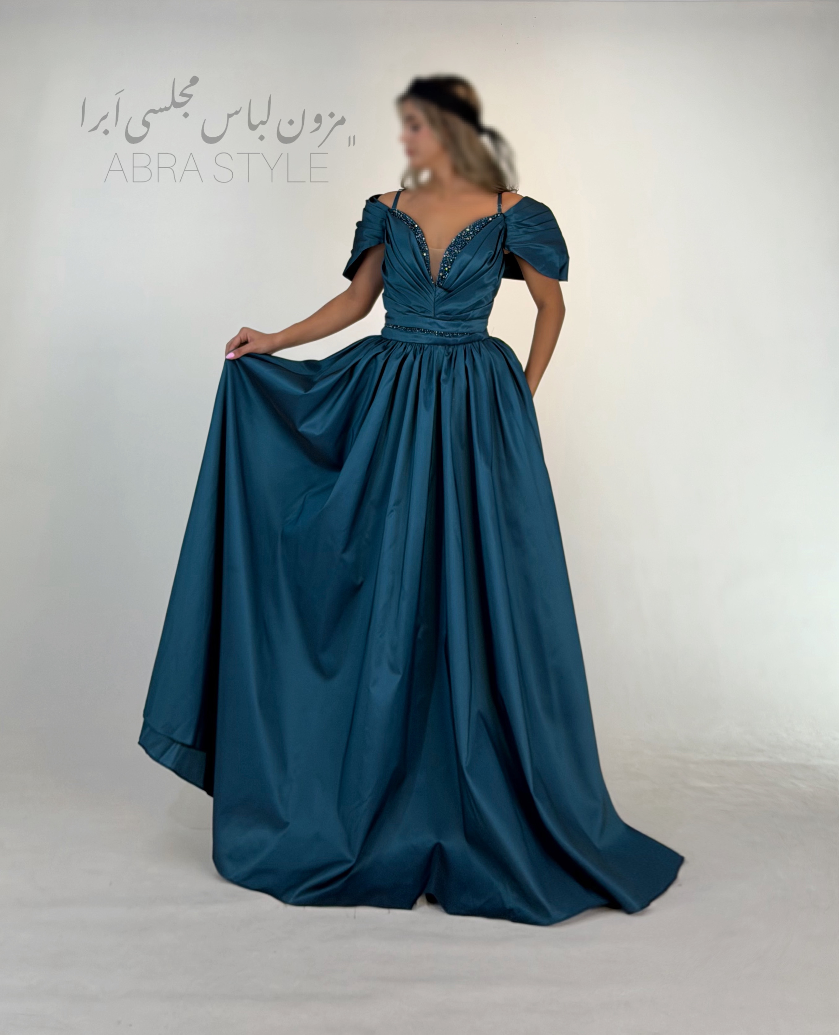 پیراهن مجلسی ماکسی تافته سیندرلا