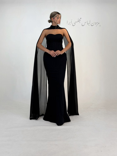 پیراهن مجلسی ماکسی دکلته شالدار