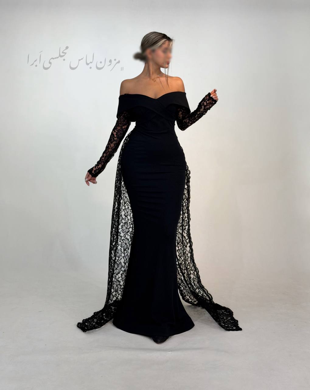 پیراهن مجلسی ماکسی یقه دلبری